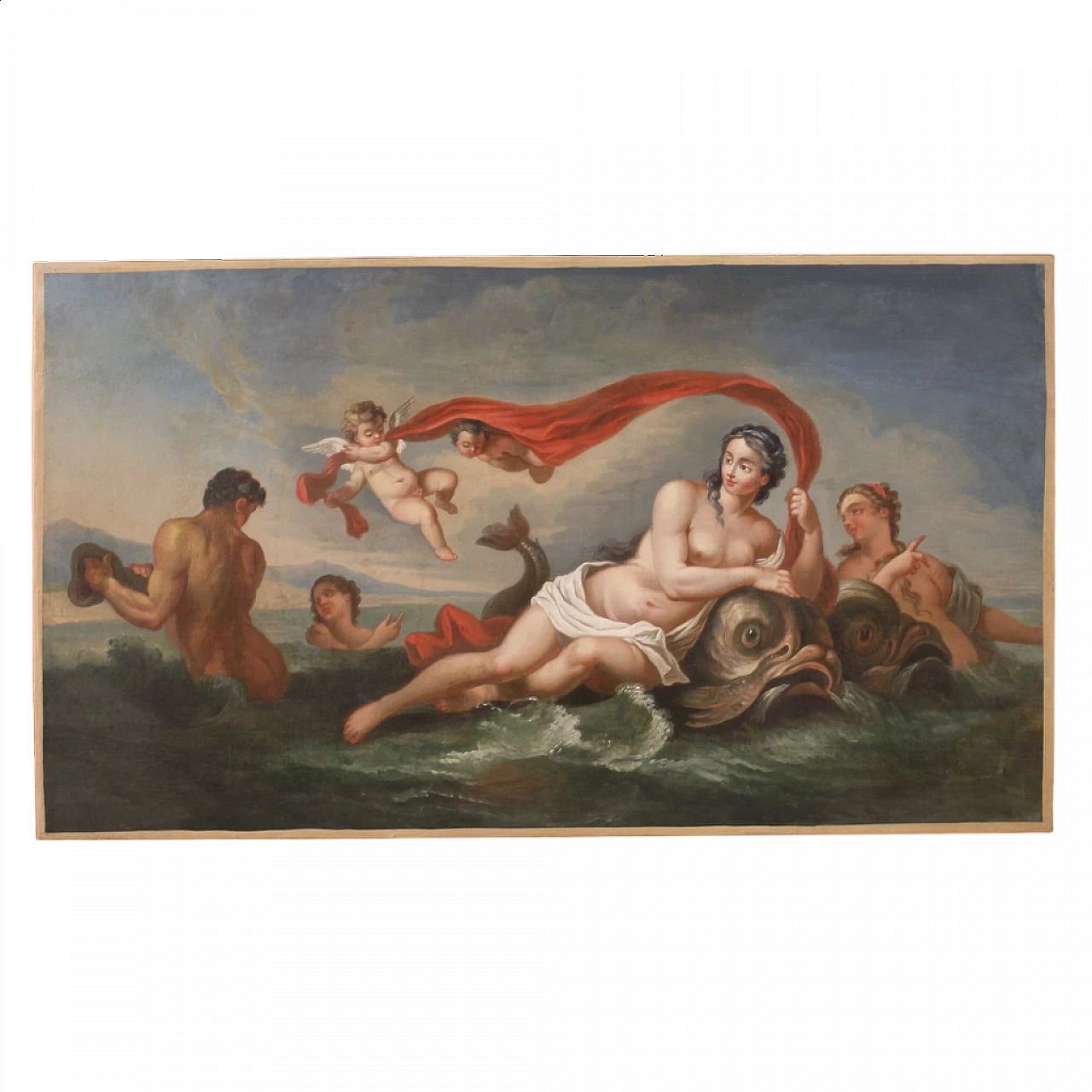 Triumph of Galatea, oil painting on canvas, second half of the 18th century 16