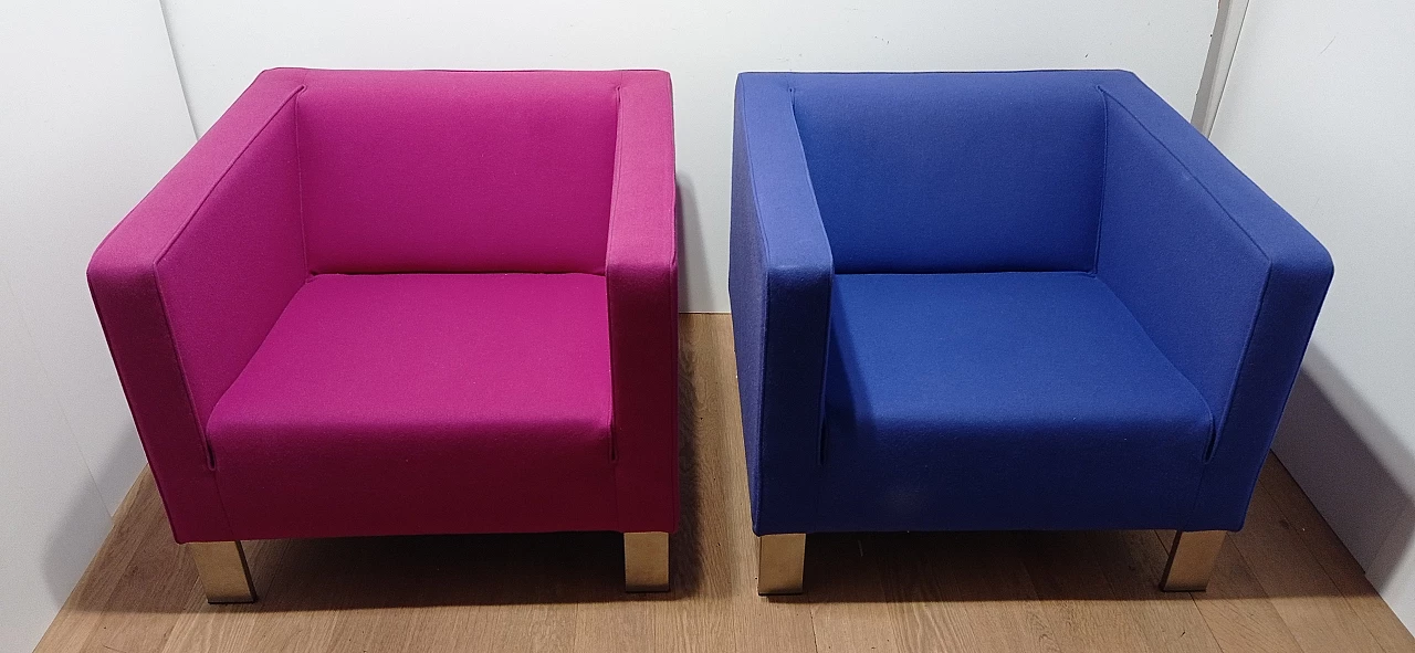 Pair of Lekker Strak armchairs by Gerard van den Berg for Lensvelt 2