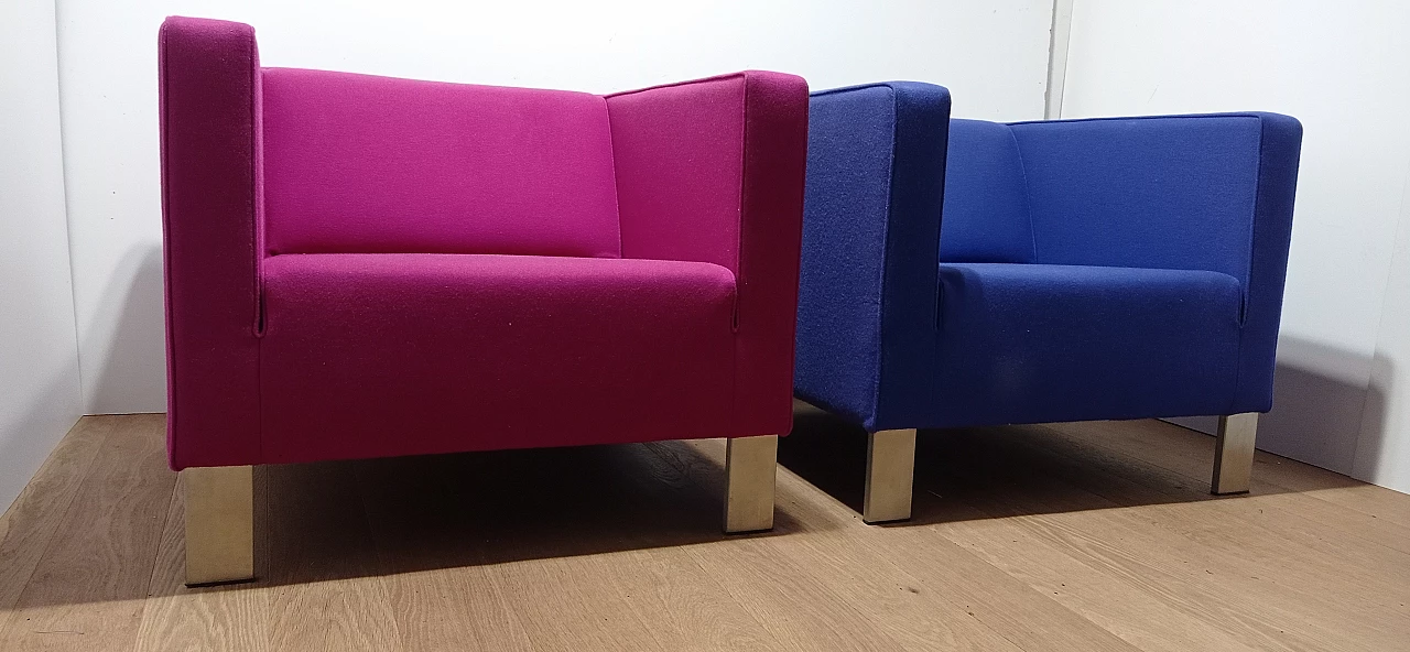 Pair of Lekker Strak armchairs by Gerard van den Berg for Lensvelt 4