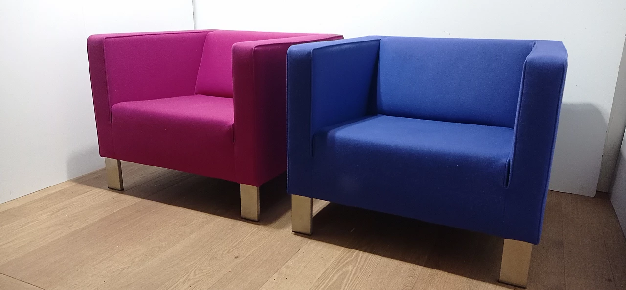 Pair of Lekker Strak armchairs by Gerard van den Berg for Lensvelt 5