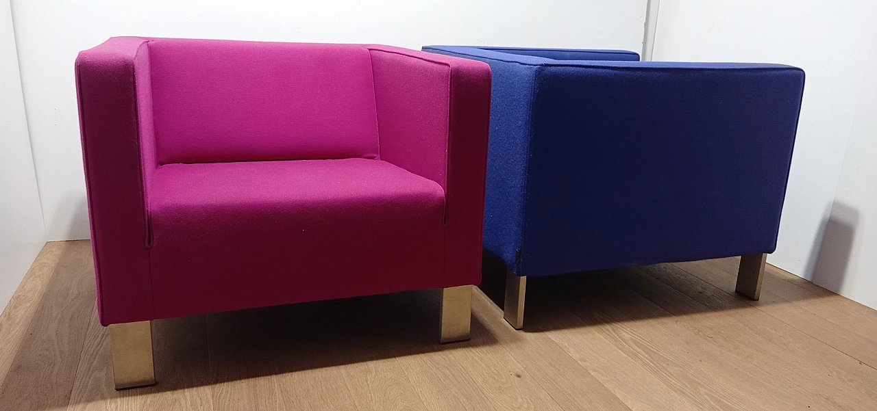 Pair of Lekker Strak armchairs by Gerard van den Berg for Lensvelt 7