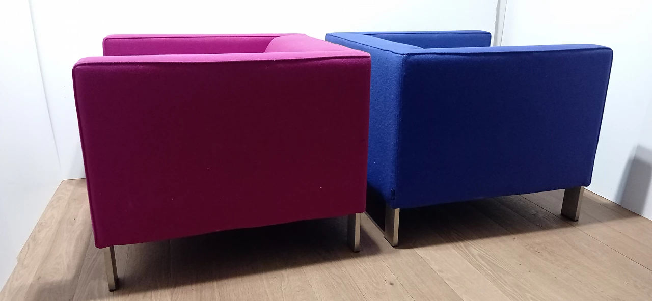 Pair of Lekker Strak armchairs by Gerard van den Berg for Lensvelt 10