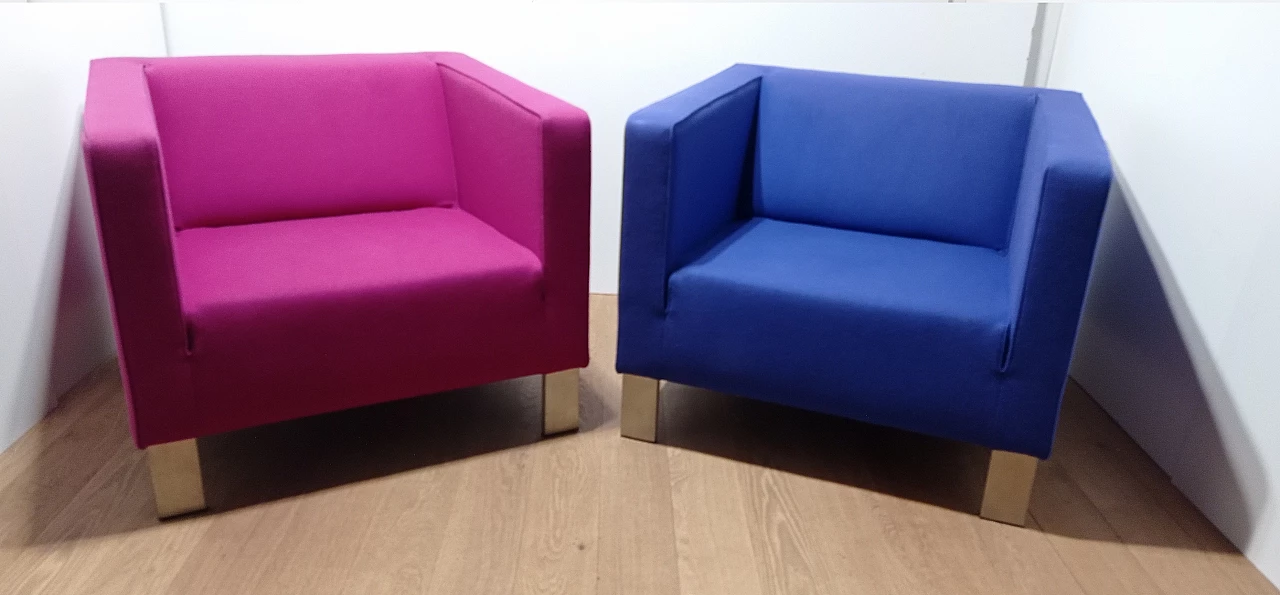 Pair of Lekker Strak armchairs by Gerard van den Berg for Lensvelt 13