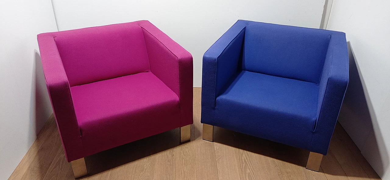 Pair of Lekker Strak armchairs by Gerard van den Berg for Lensvelt 14
