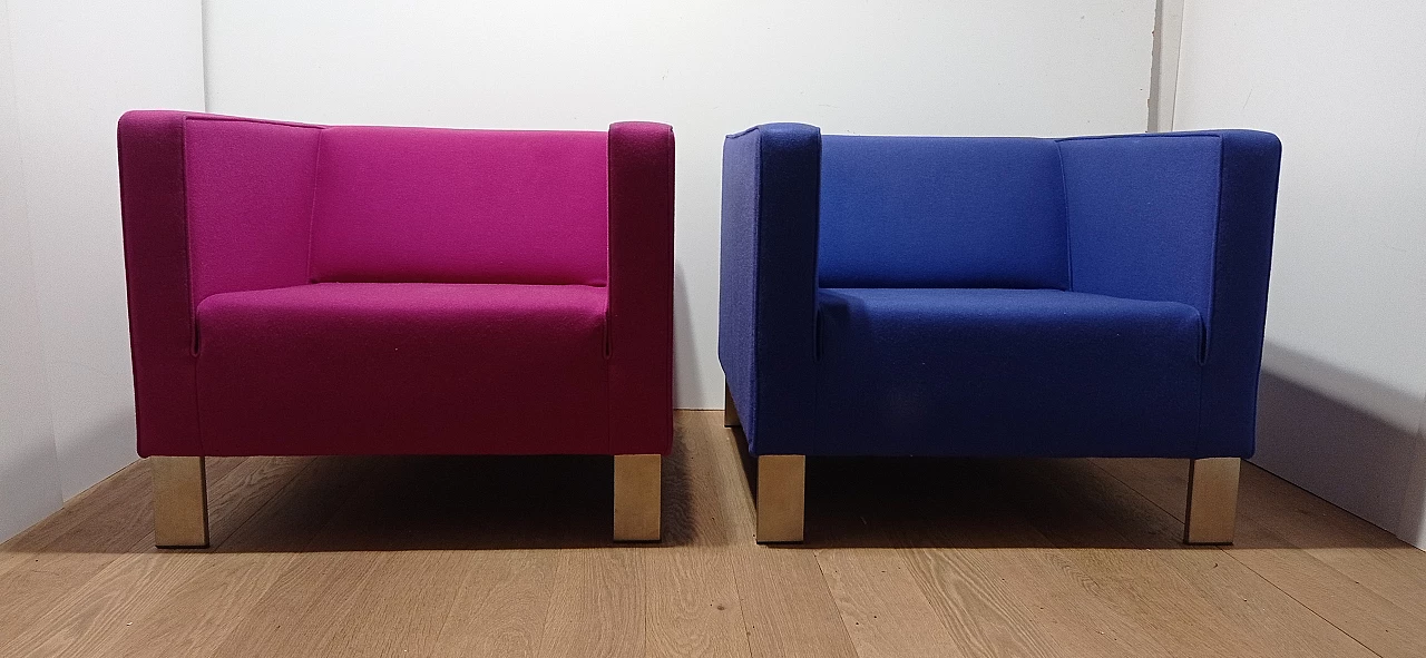 Pair of Lekker Strak armchairs by Gerard van den Berg for Lensvelt 17