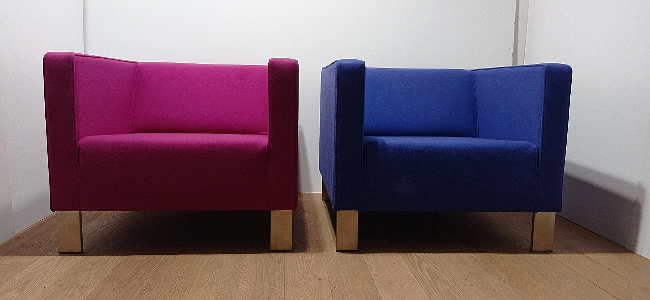 Pair of Lekker Strak armchairs by Gerard van den Berg for Lensvelt 18