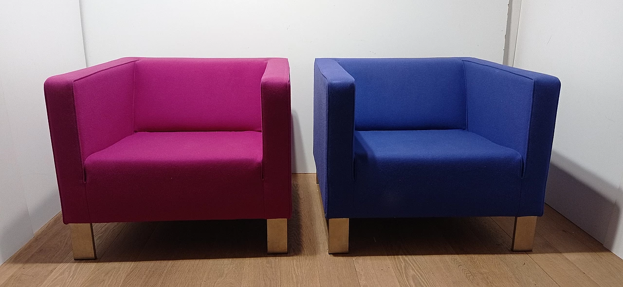 Pair of Lekker Strak armchairs by Gerard van den Berg for Lensvelt 19