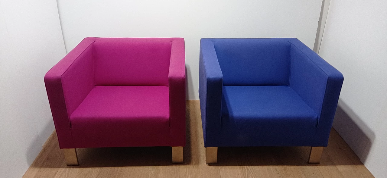 Pair of Lekker Strak armchairs by Gerard van den Berg for Lensvelt 20