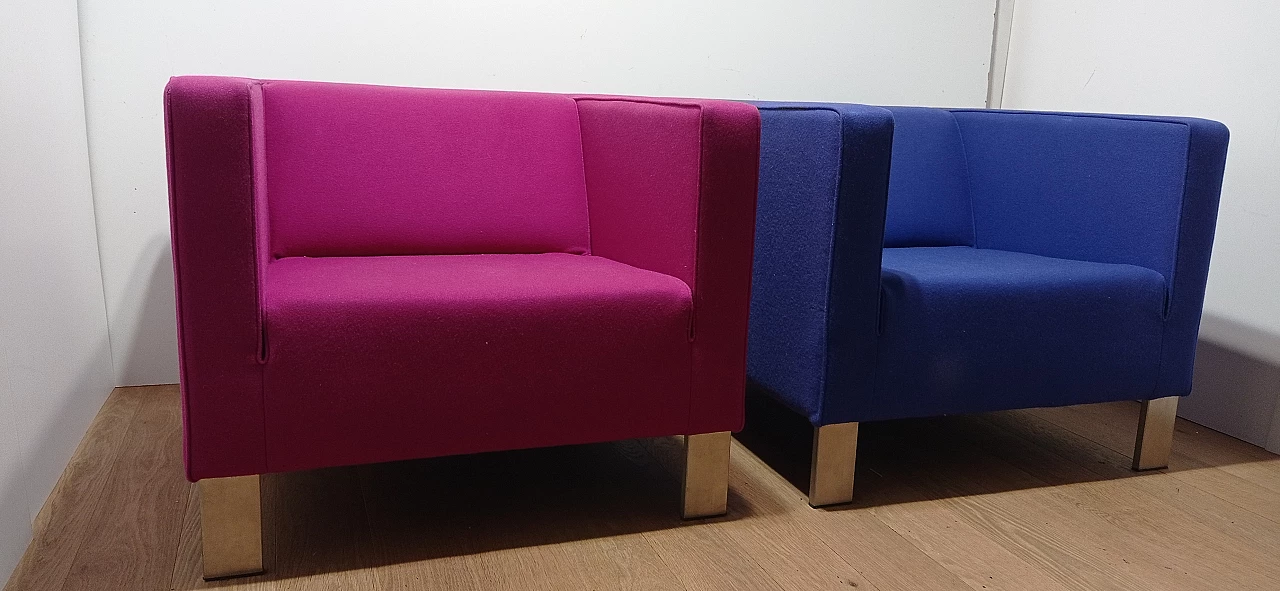 Pair of Lekker Strak armchairs by Gerard van den Berg for Lensvelt 21