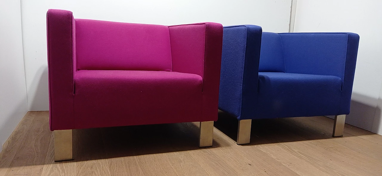 Pair of Lekker Strak armchairs by Gerard van den Berg for Lensvelt 22