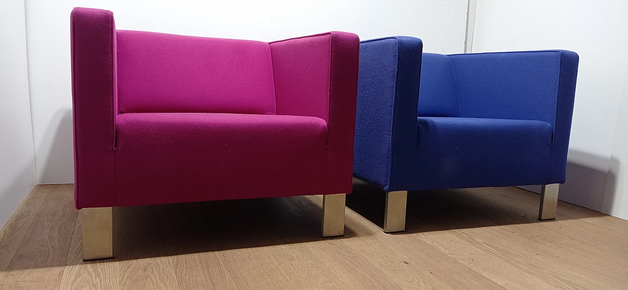 Pair of Lekker Strak armchairs by Gerard van den Berg for Lensvelt 23