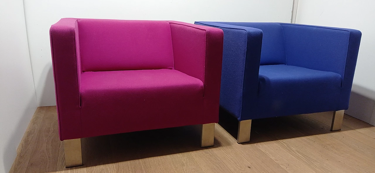 Pair of Lekker Strak armchairs by Gerard van den Berg for Lensvelt 24