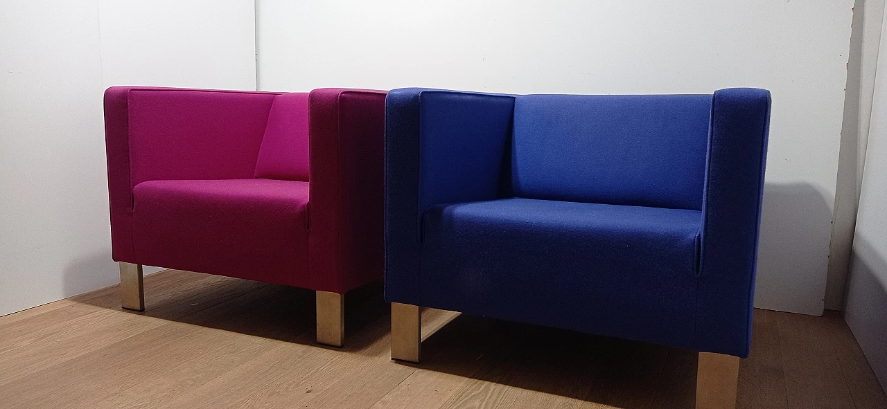 Pair of Lekker Strak armchairs by Gerard van den Berg for Lensvelt 25