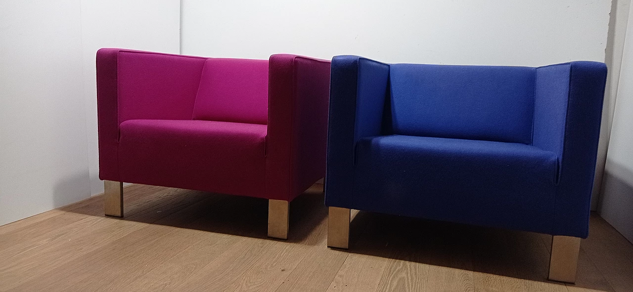 Pair of Lekker Strak armchairs by Gerard van den Berg for Lensvelt 30