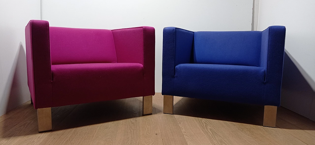 Pair of Lekker Strak armchairs by Gerard van den Berg for Lensvelt 38