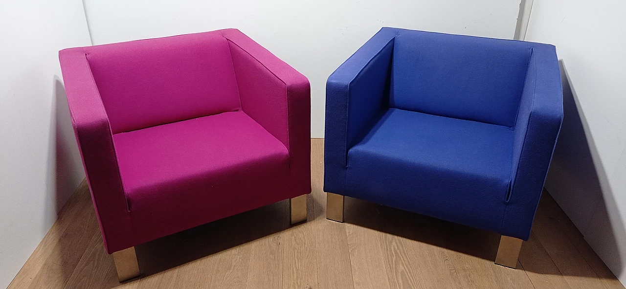 Pair of Lekker Strak armchairs by Gerard van den Berg for Lensvelt 39
