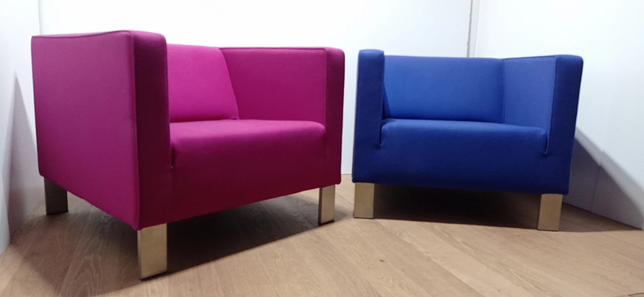 Pair of Lekker Strak armchairs by Gerard van den Berg for Lensvelt 40