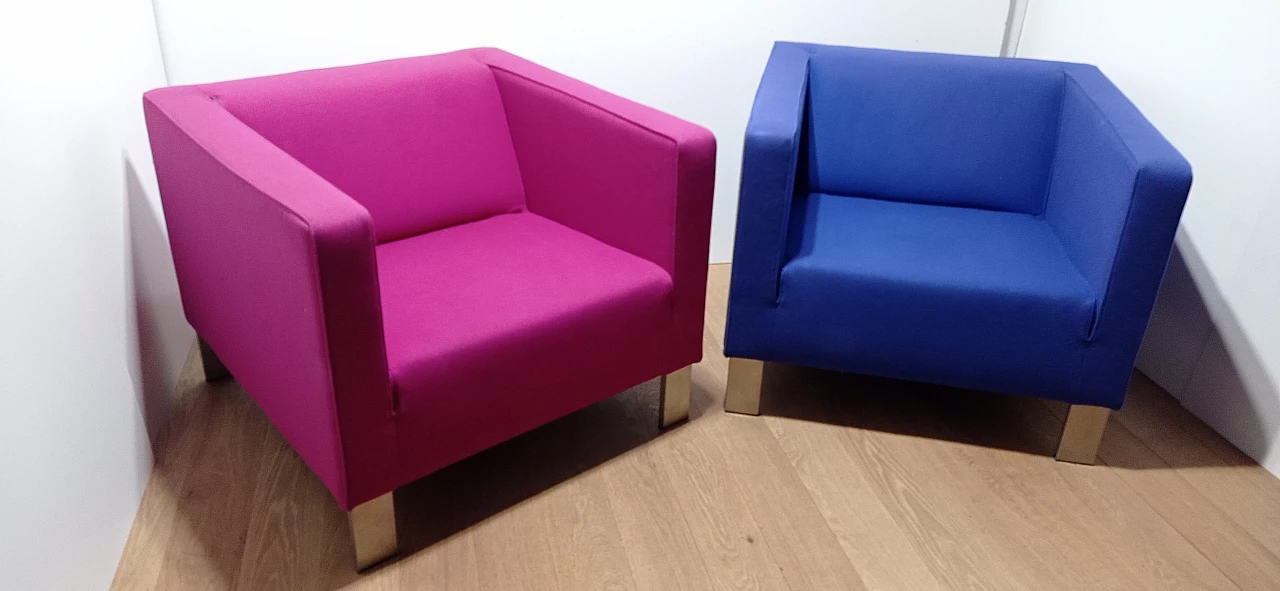 Pair of Lekker Strak armchairs by Gerard van den Berg for Lensvelt 41