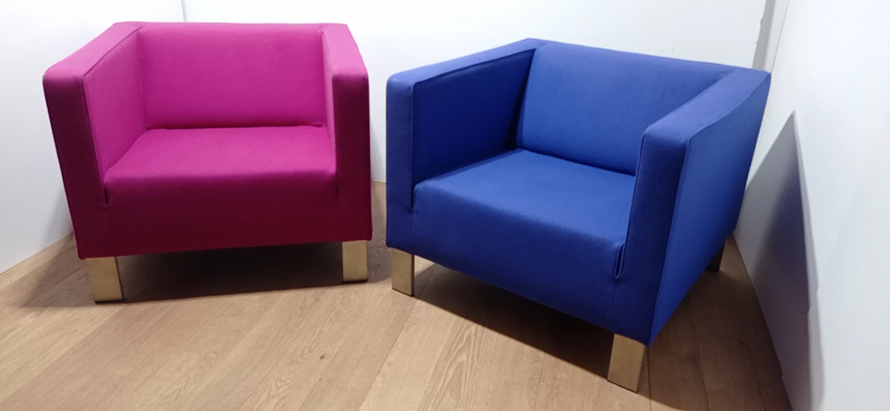 Pair of Lekker Strak armchairs by Gerard van den Berg for Lensvelt 42