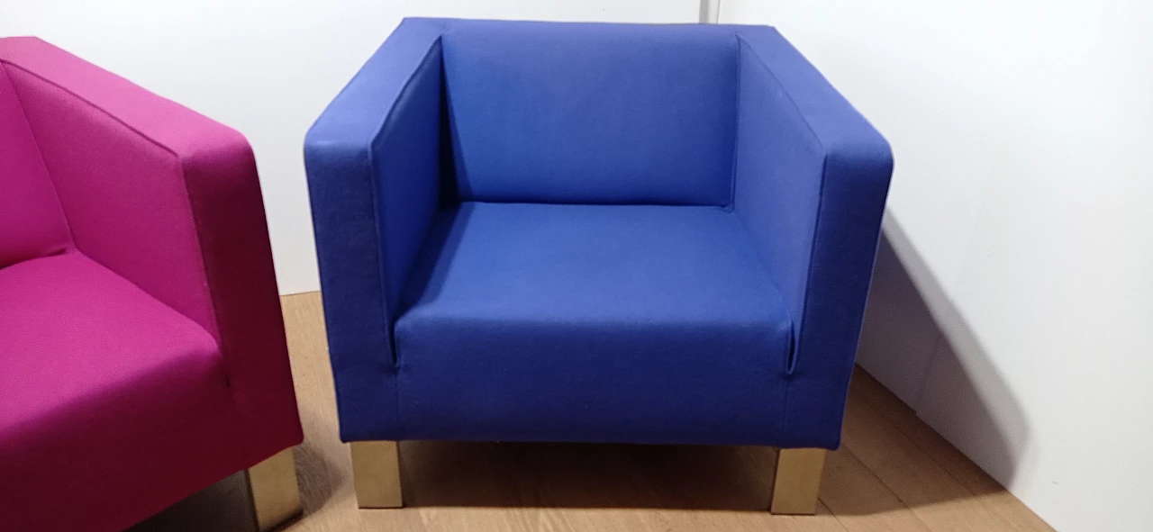 Pair of Lekker Strak armchairs by Gerard van den Berg for Lensvelt 143