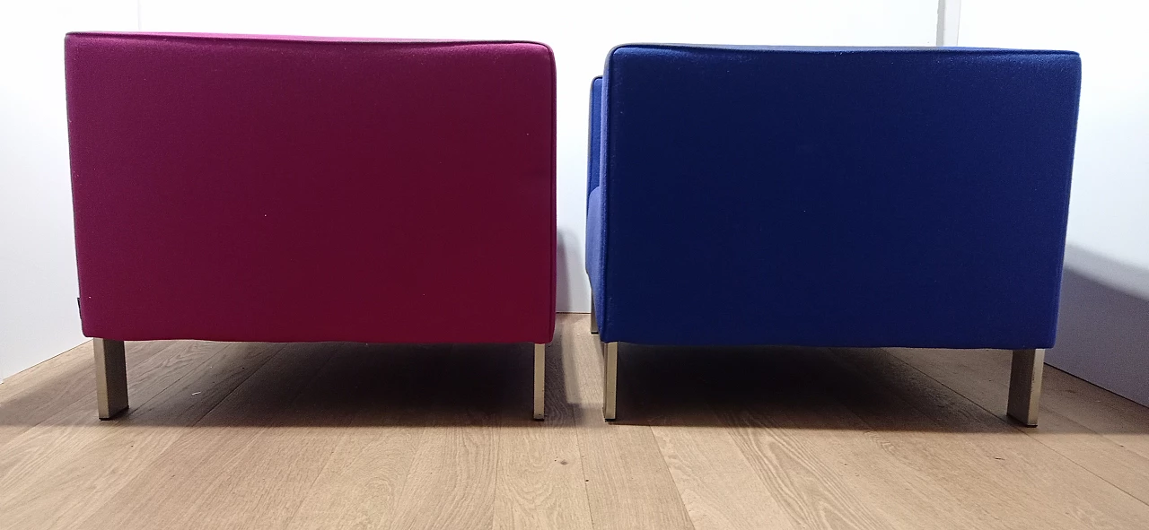 Pair of Lekker Strak armchairs by Gerard van den Berg for Lensvelt 144