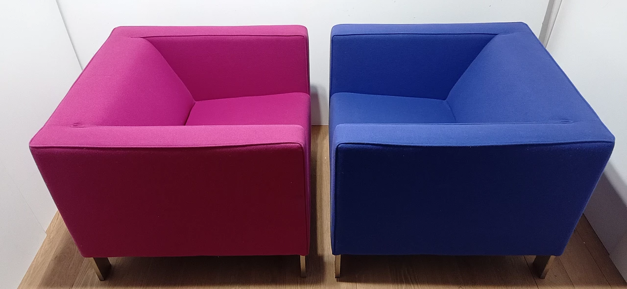 Pair of Lekker Strak armchairs by Gerard van den Berg for Lensvelt 146