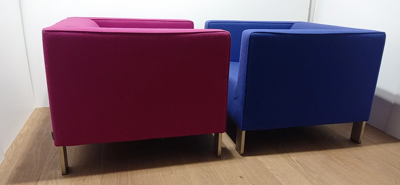 Pair of Lekker Strak armchairs by Gerard van den Berg for Lensvelt 147