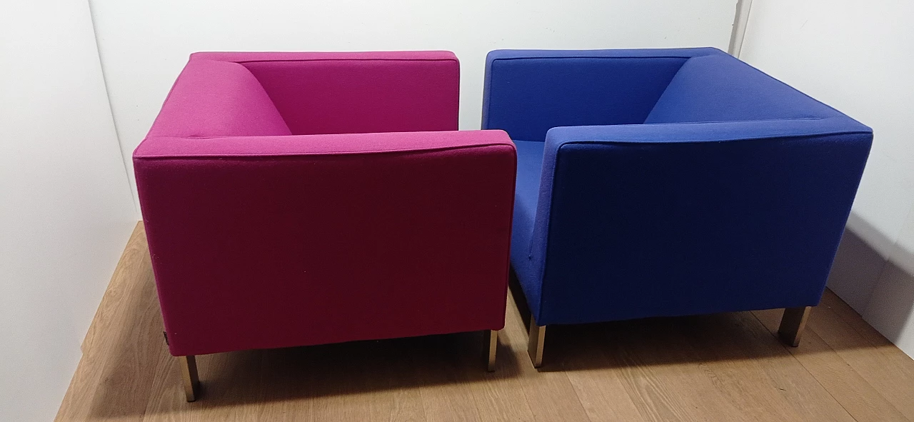 Pair of Lekker Strak armchairs by Gerard van den Berg for Lensvelt 148