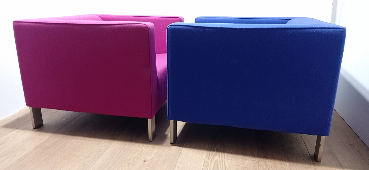 Pair of Lekker Strak armchairs by Gerard van den Berg for Lensvelt 150