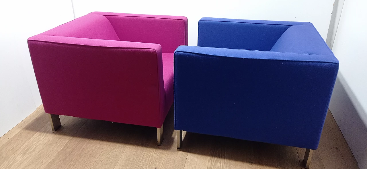 Pair of Lekker Strak armchairs by Gerard van den Berg for Lensvelt 151