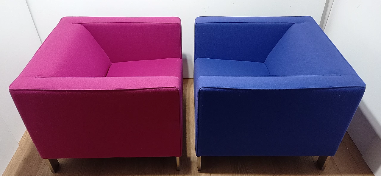 Pair of Lekker Strak armchairs by Gerard van den Berg for Lensvelt 152