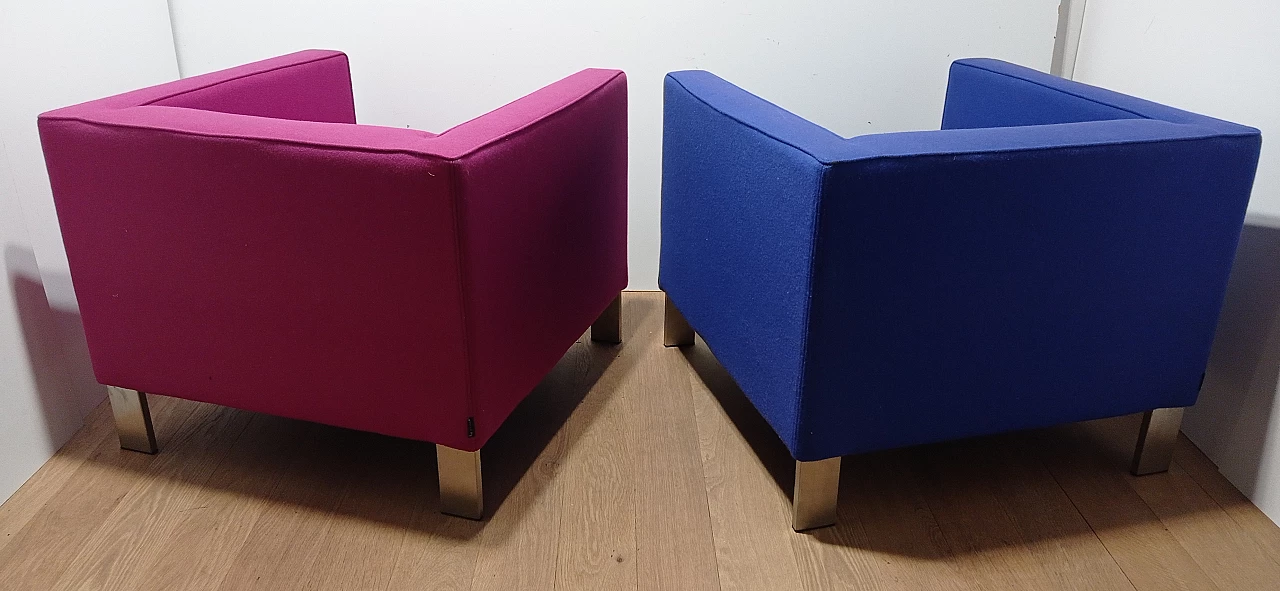 Pair of Lekker Strak armchairs by Gerard van den Berg for Lensvelt 192