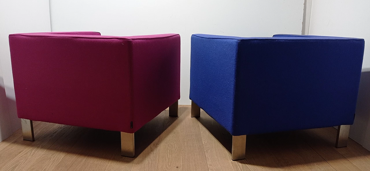 Pair of Lekker Strak armchairs by Gerard van den Berg for Lensvelt 193