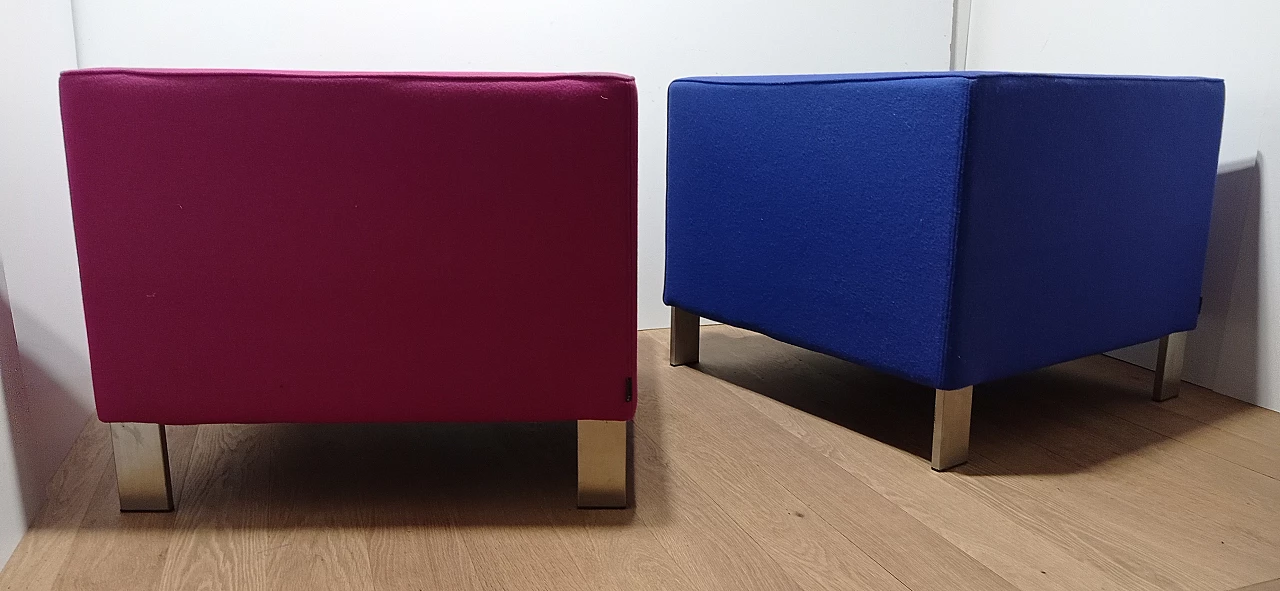 Pair of Lekker Strak armchairs by Gerard van den Berg for Lensvelt 194