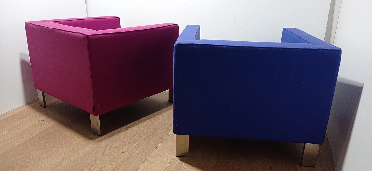 Pair of Lekker Strak armchairs by Gerard van den Berg for Lensvelt 195