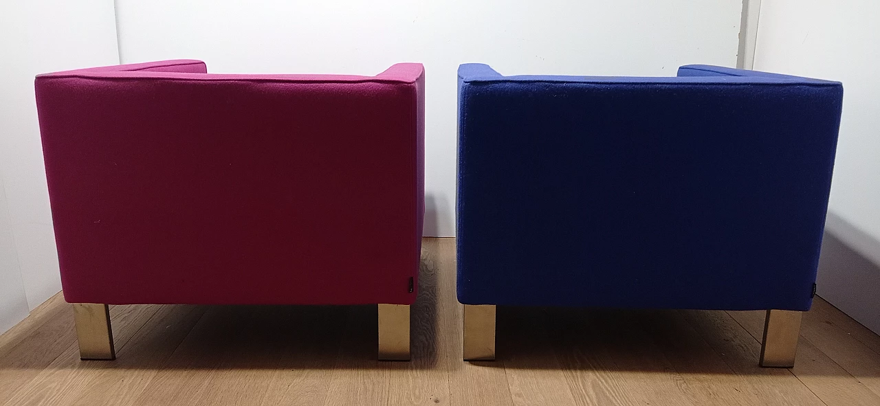 Pair of Lekker Strak armchairs by Gerard van den Berg for Lensvelt 213