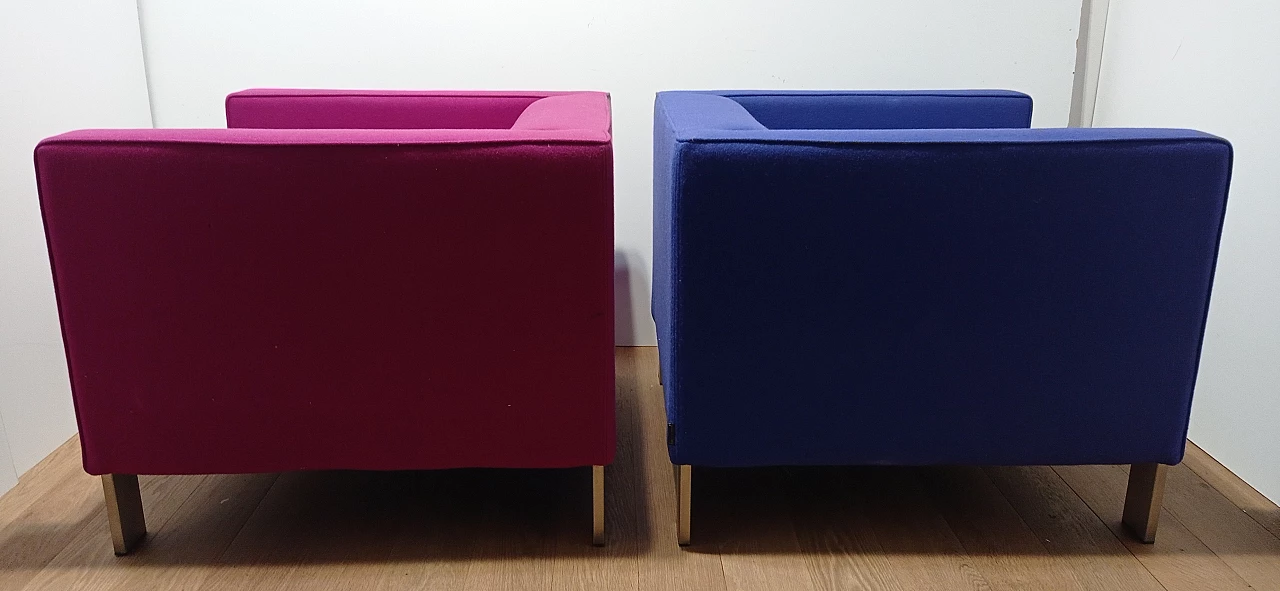 Pair of Lekker Strak armchairs by Gerard van den Berg for Lensvelt 215