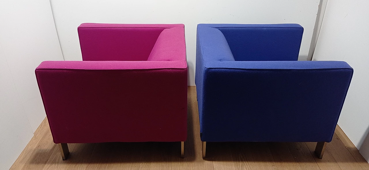 Pair of Lekker Strak armchairs by Gerard van den Berg for Lensvelt 216