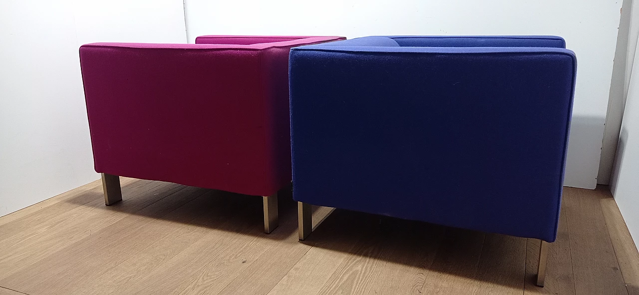 Pair of Lekker Strak armchairs by Gerard van den Berg for Lensvelt 218