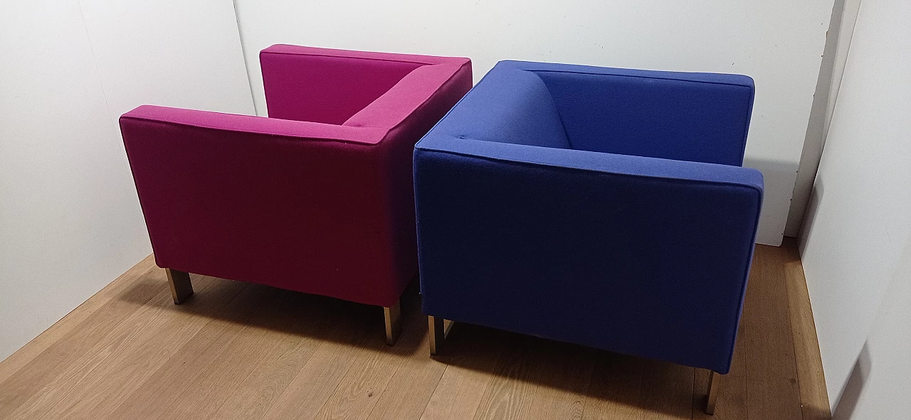 Pair of Lekker Strak armchairs by Gerard van den Berg for Lensvelt 219