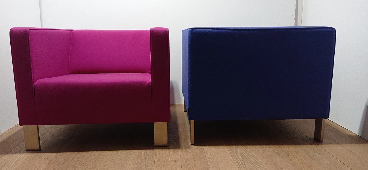 Pair of Lekker Strak armchairs by Gerard van den Berg for Lensvelt 222