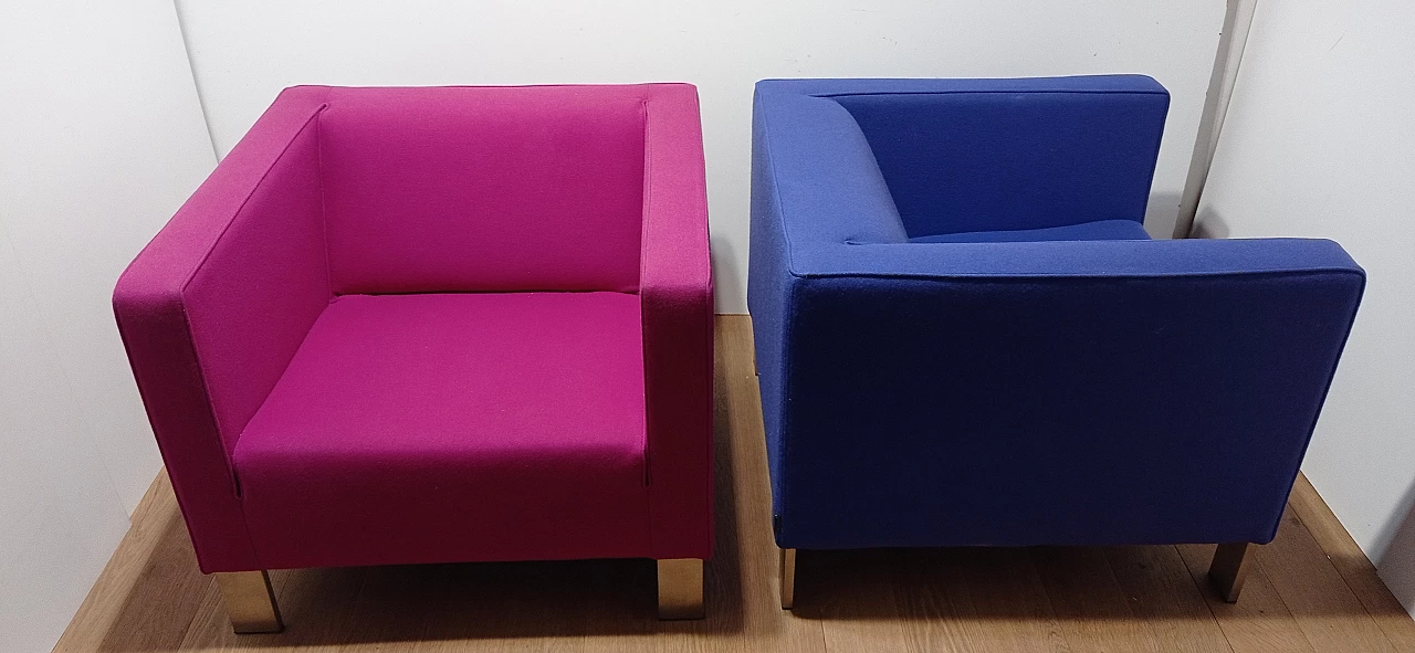 Pair of Lekker Strak armchairs by Gerard van den Berg for Lensvelt 223