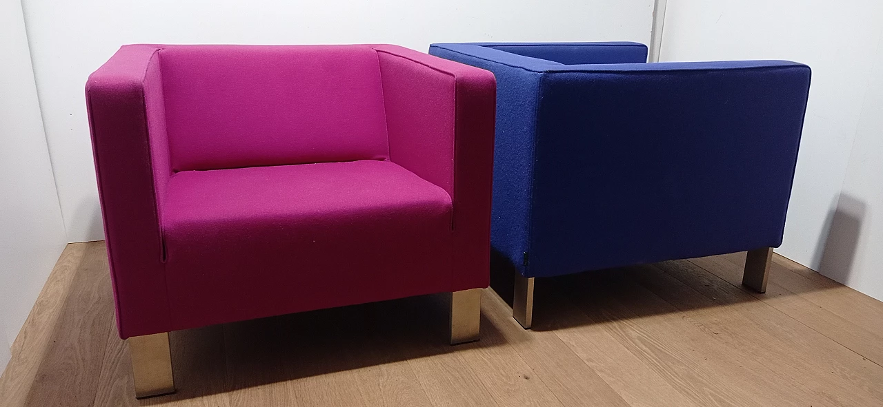 Pair of Lekker Strak armchairs by Gerard van den Berg for Lensvelt 224