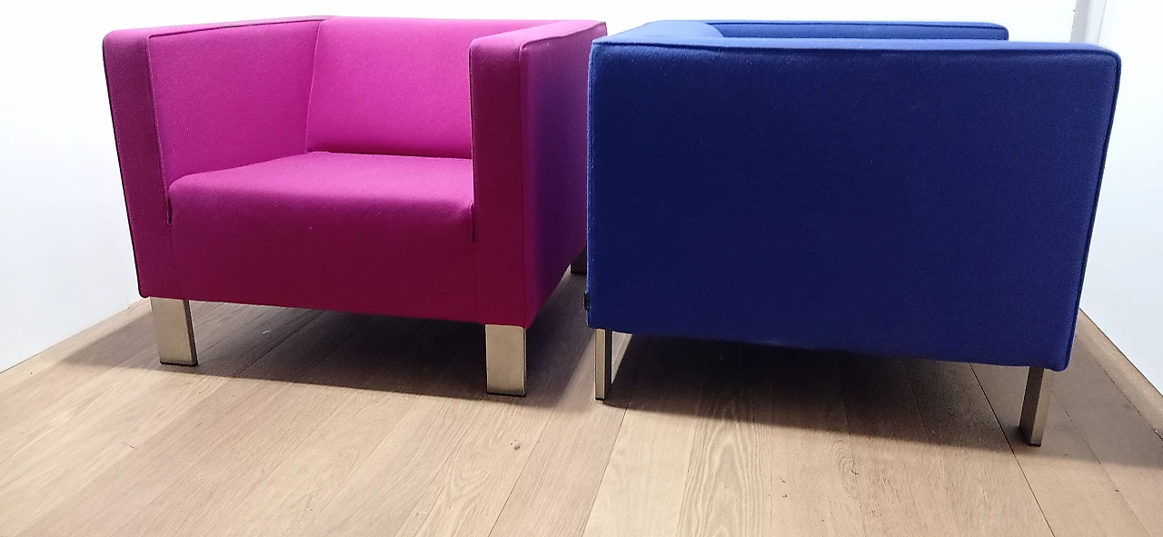 Pair of Lekker Strak armchairs by Gerard van den Berg for Lensvelt 226