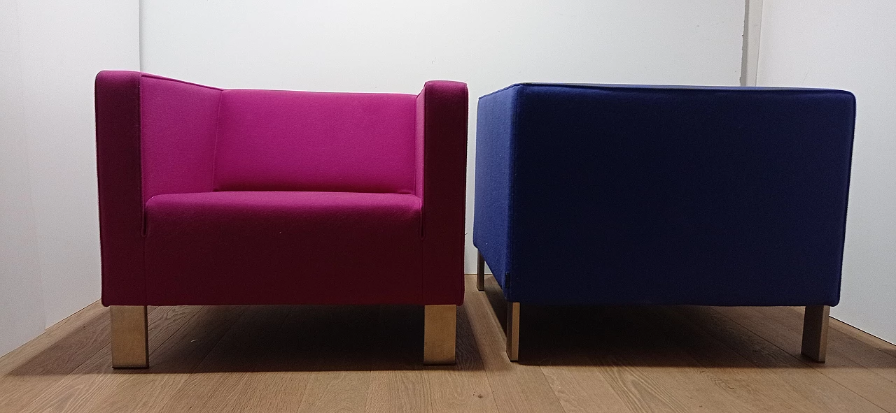 Pair of Lekker Strak armchairs by Gerard van den Berg for Lensvelt 227