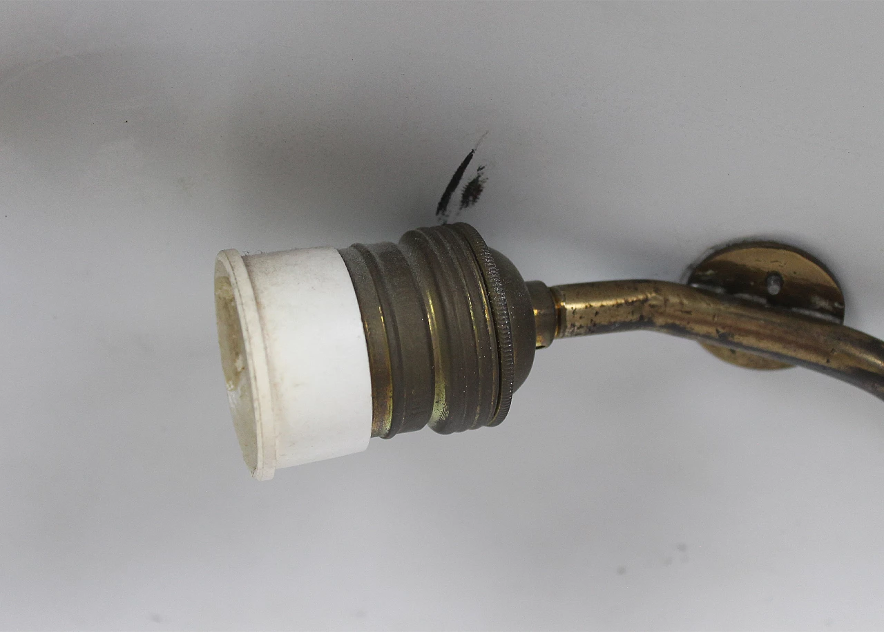 Red metal table lamp, 1950s 4