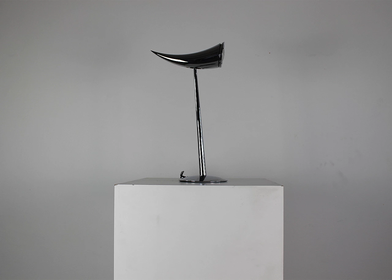 Lampada da tavolo Ara in metallo cromato lucido di Philippe Starck per Flos, 1988 3