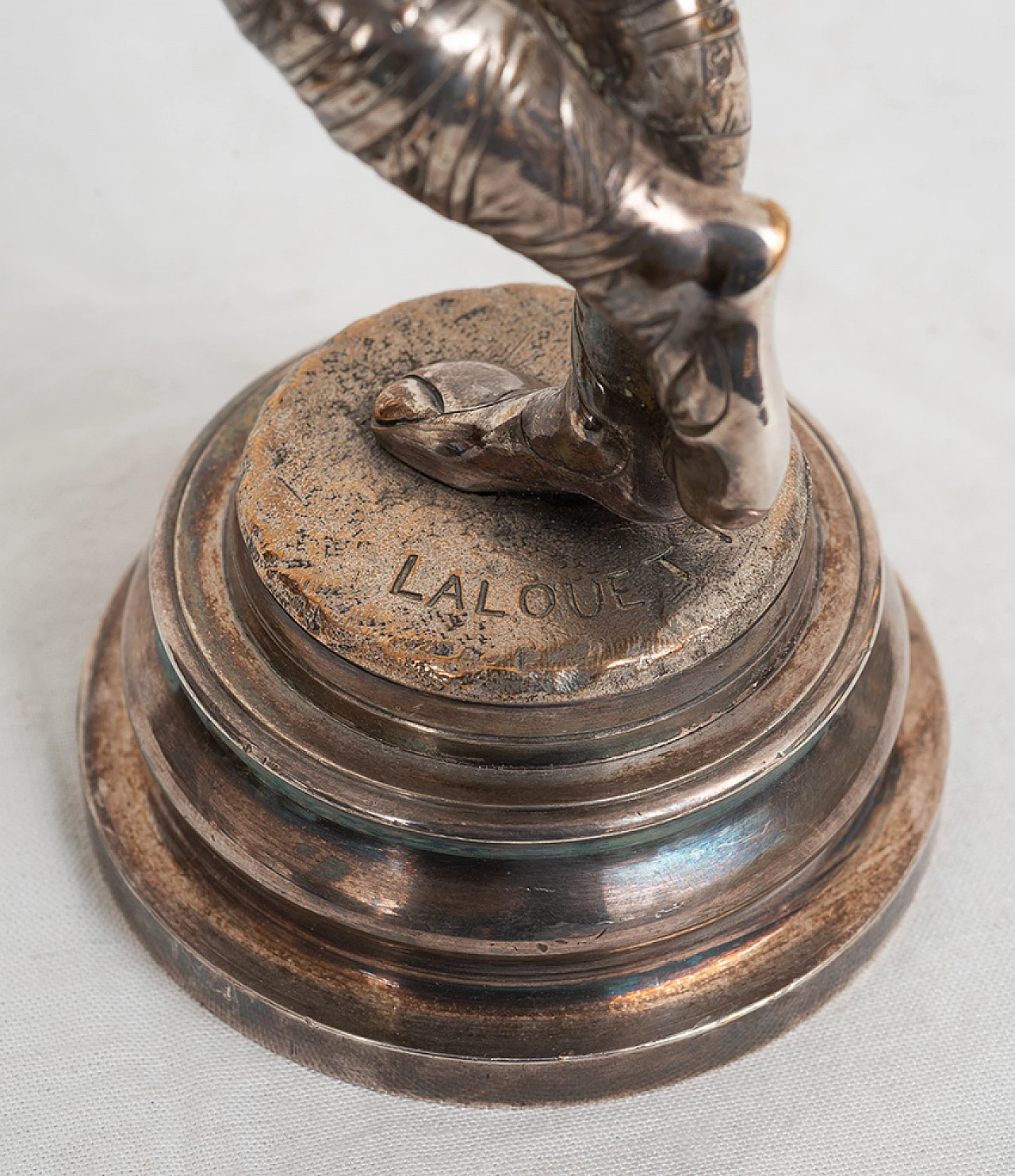 Pair of silver-plated bronze Napoleon III sculptures by Lalouette, 19th century 3