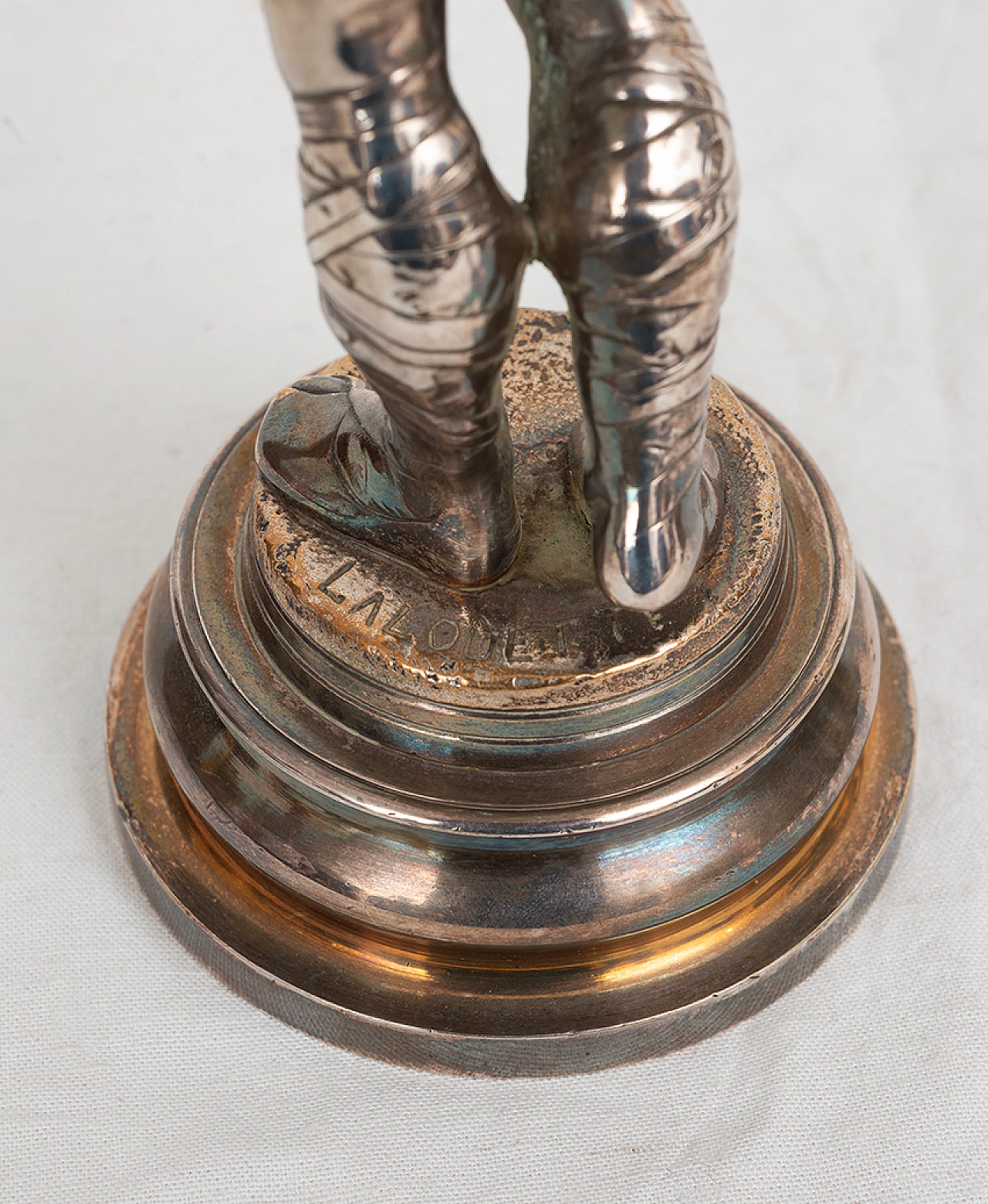 Pair of silver-plated bronze Napoleon III sculptures by Lalouette, 19th century 4
