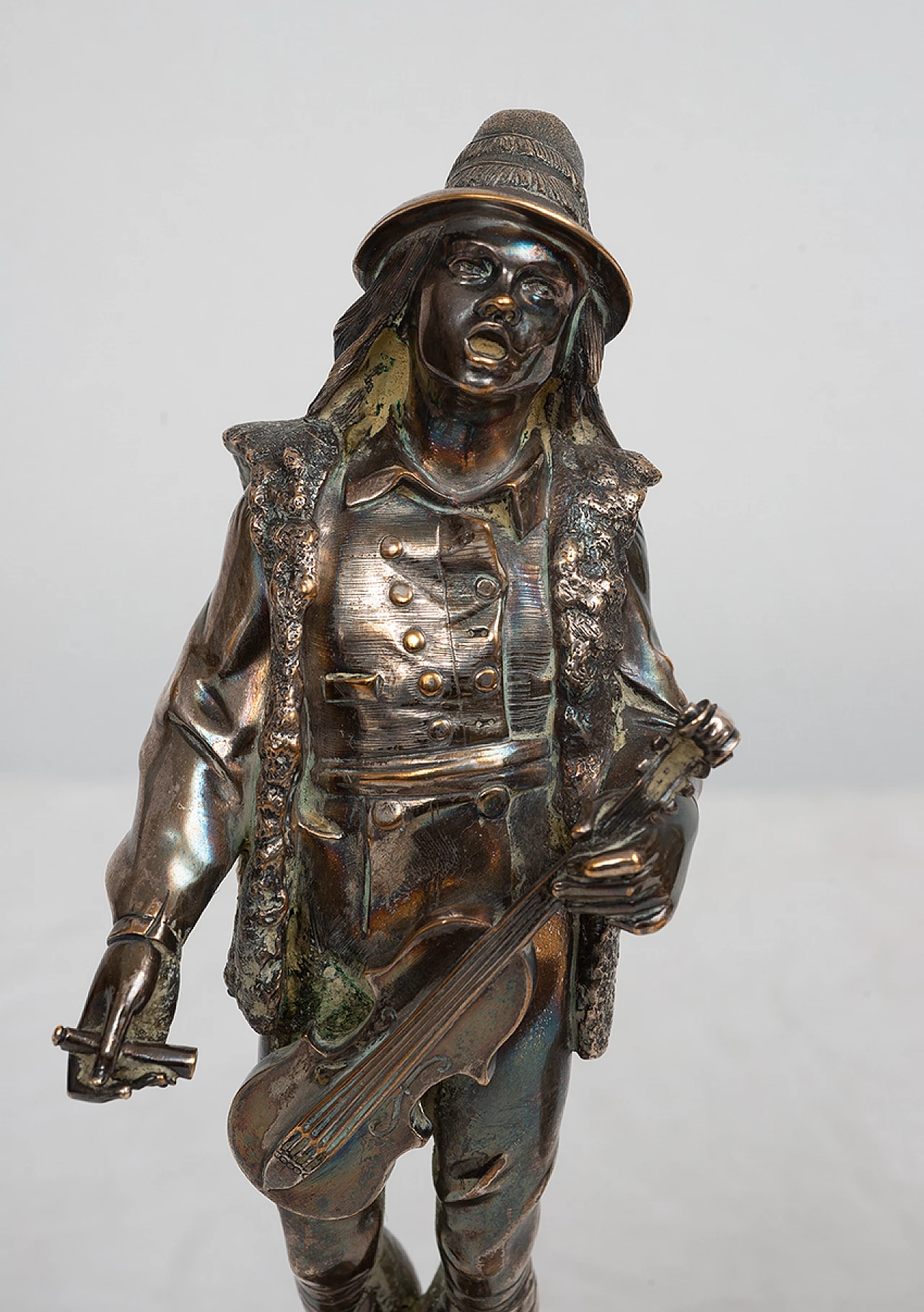 Pair of silver-plated bronze Napoleon III sculptures by Lalouette, 19th century 5